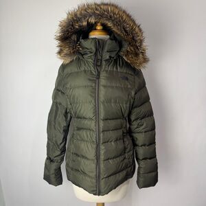 The North Face Military Green Down 550 Jacket with Fur Hooded
